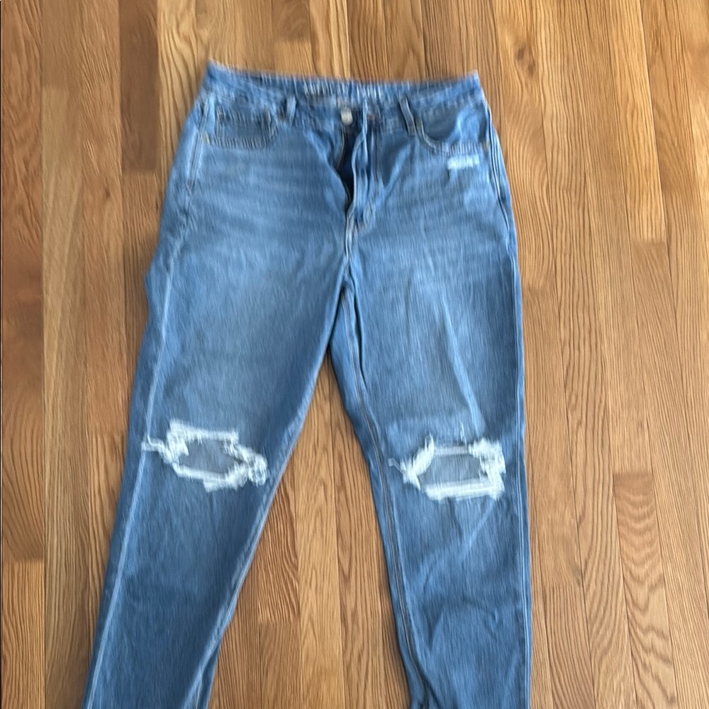 American Eagle Outfitters Blue Boyfriend Jeans Distressed